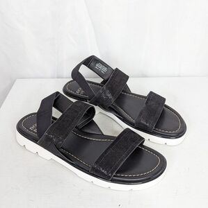 Donald J. Pliner Hollie Leather Metallic Elastic Strap Sandals